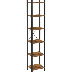 Petter bokhylla 40 x 187,5 cm - Brun/svart