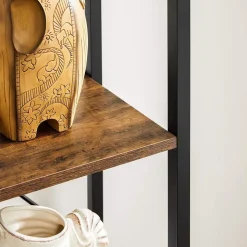 Petter bokhylla 40 x 187,5 cm - Brun/svart