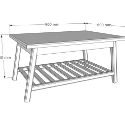 Pia soffbord 90 x 60 cm - Ek