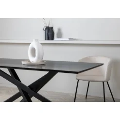 Piazza matbord 180 x 90 cm - Svart