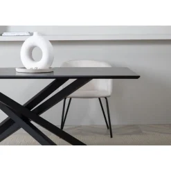 Piazza matbord 180 x 90 cm - Svart