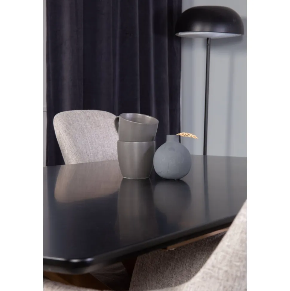 Piazza matbord 180 x 90 cm - Svart/ek-look