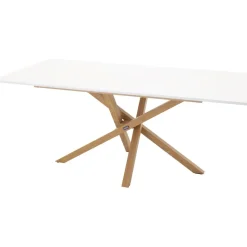 Piazza matbord 180 x 90 cm - Vit/ek-look