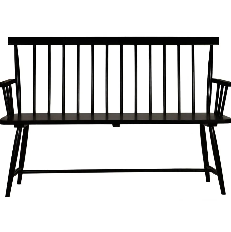 Pinnsoffa Karl Svart - 138 cm + Textilrengöring för möbler