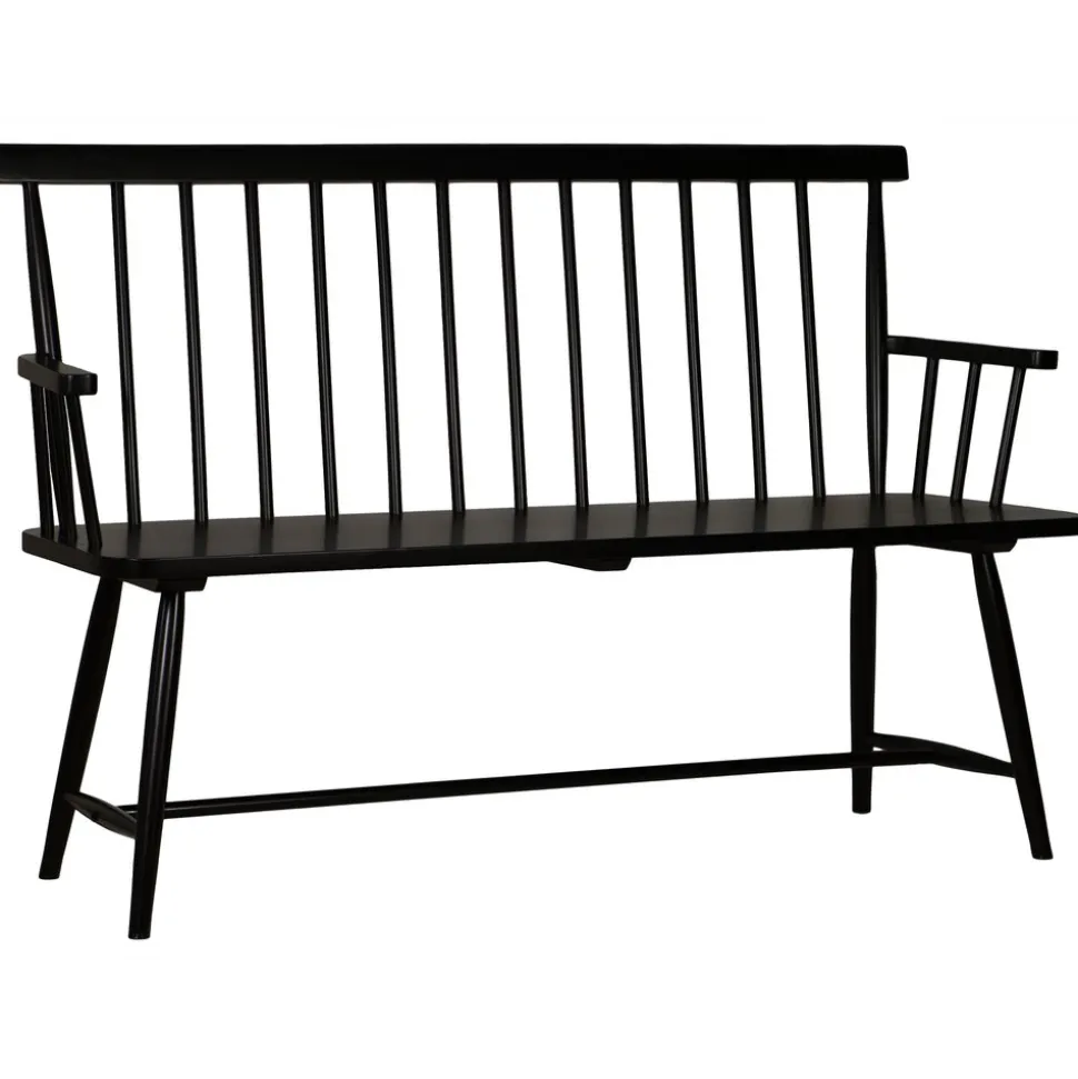 Pinnsoffa Karl Svart - 138 cm + Textilrengöring för möbler