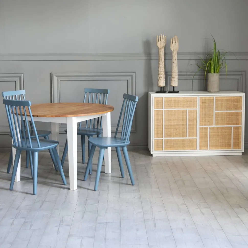 Pinnstol blå RAL5007 + Fläckborttagare för möbler