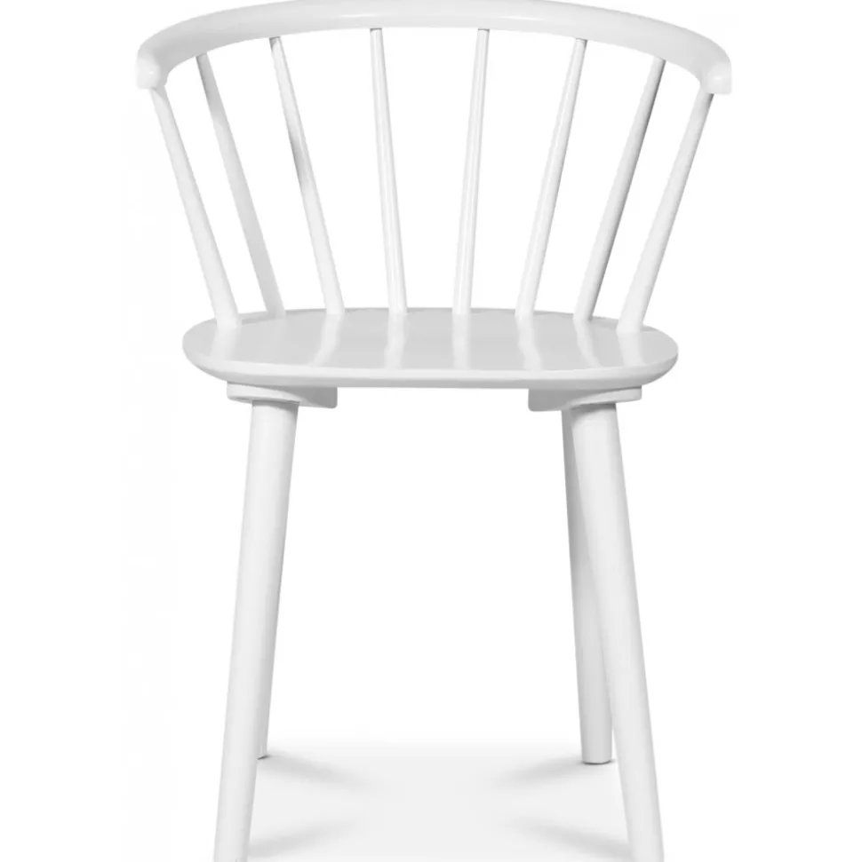 Pinnstol vit karmstol - Dalsland + Möbeltassar