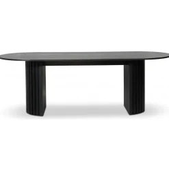 PiPi ovalt matbord i svartbetsat ek 230x95 cm