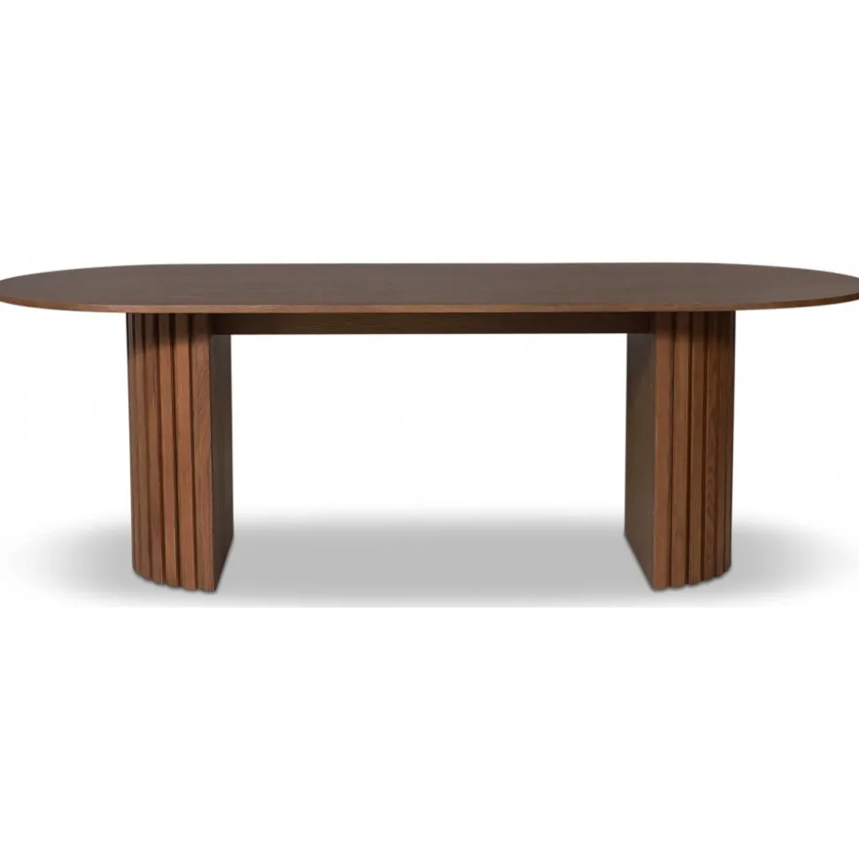 PiPi ovalt matbord o valnötsbets 230x95 cm - Bord i Valnöt
