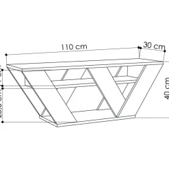 Pipralla TV-bänk - Antracit