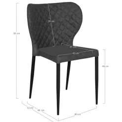 Pisa matstol - Mörkgrå