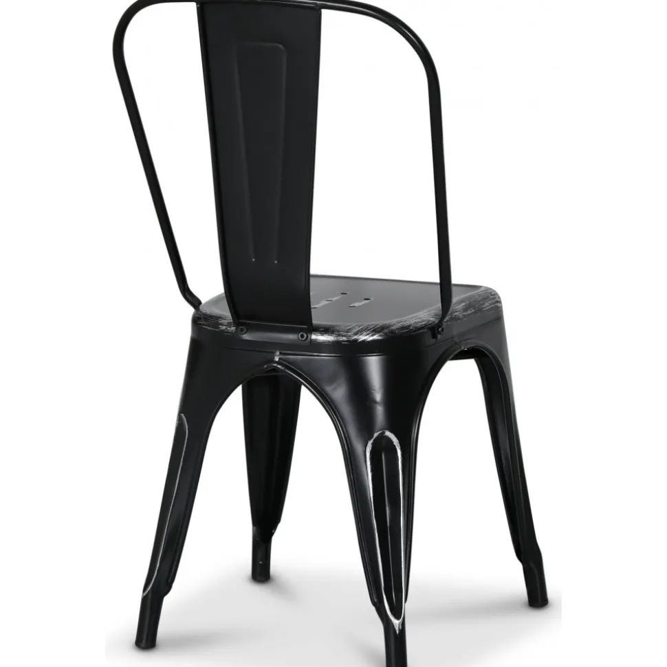 Plåtstol Industry Ingo i plåt - Borstad Svart / Silver + Textilrengöring för möbler