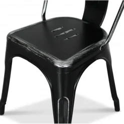 Plåtstol Industry Ingo i plåt - Borstad Svart / Silver + Textilrengöring för möbler