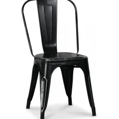 Plåtstol Industry Ingo i plåt - Borstad Svart / Silver