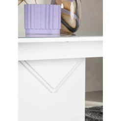 Pluto matbord 120-160 x 90 cm - Vit