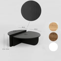 Podium soffbord Ø90 cm - Svart