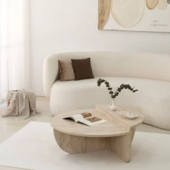 Podium soffbord Ø90 cm - Travertin