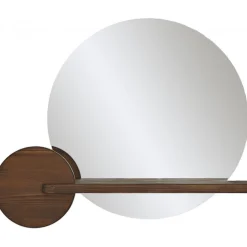 Points väggspegel med hylla - Valnöt