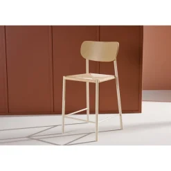 Polly barstol - Beige/Whitewash