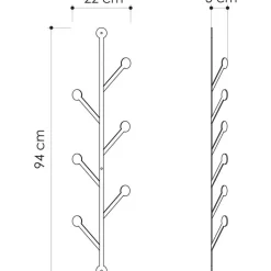 Ponpon klädhängare - Svart