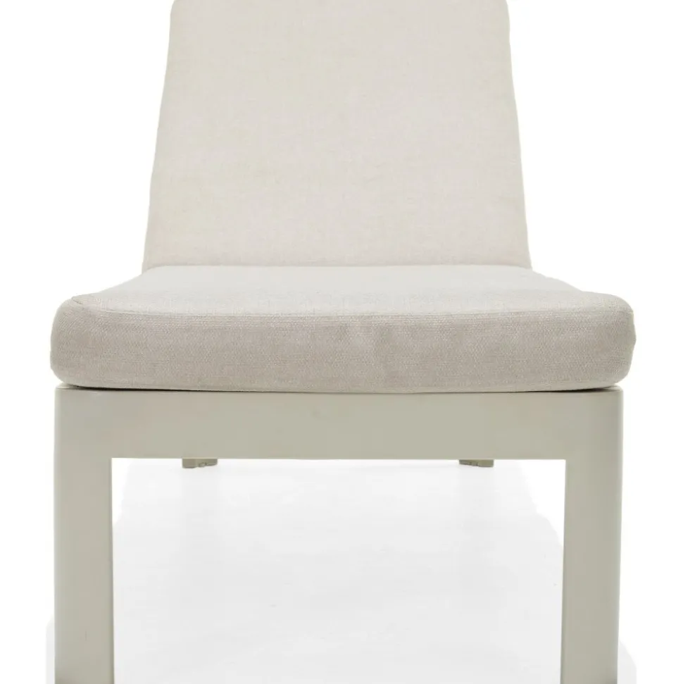 Portals loungegrupp 4 - Vit/teak + Textilskydd för utemöbler