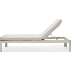 Portals loungegrupp 4 - Vit/teak + Textilskydd för utemöbler