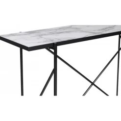 Portland barbord 140 cm - Marmor/svart + Textilrengöring för möbler