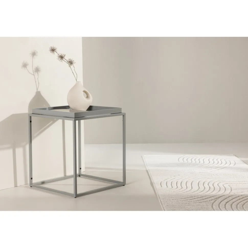 Porto sidobord 45 x 45 cm - Mörkgrå