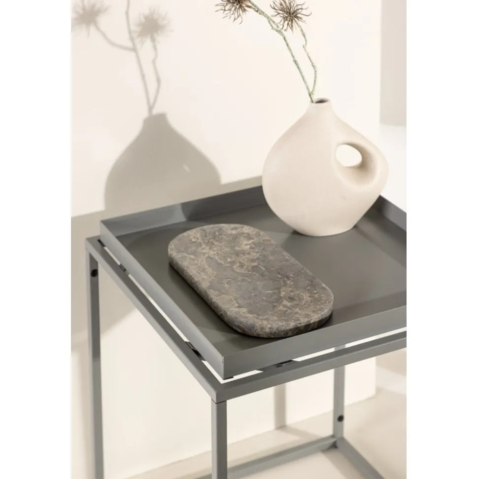 Porto sidobord 45 x 45 cm - Mörkgrå