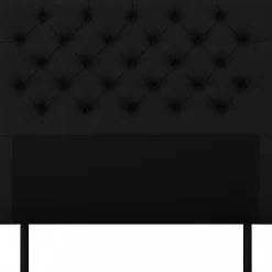 Presley sänggavel med knappar 160 cm - Svart