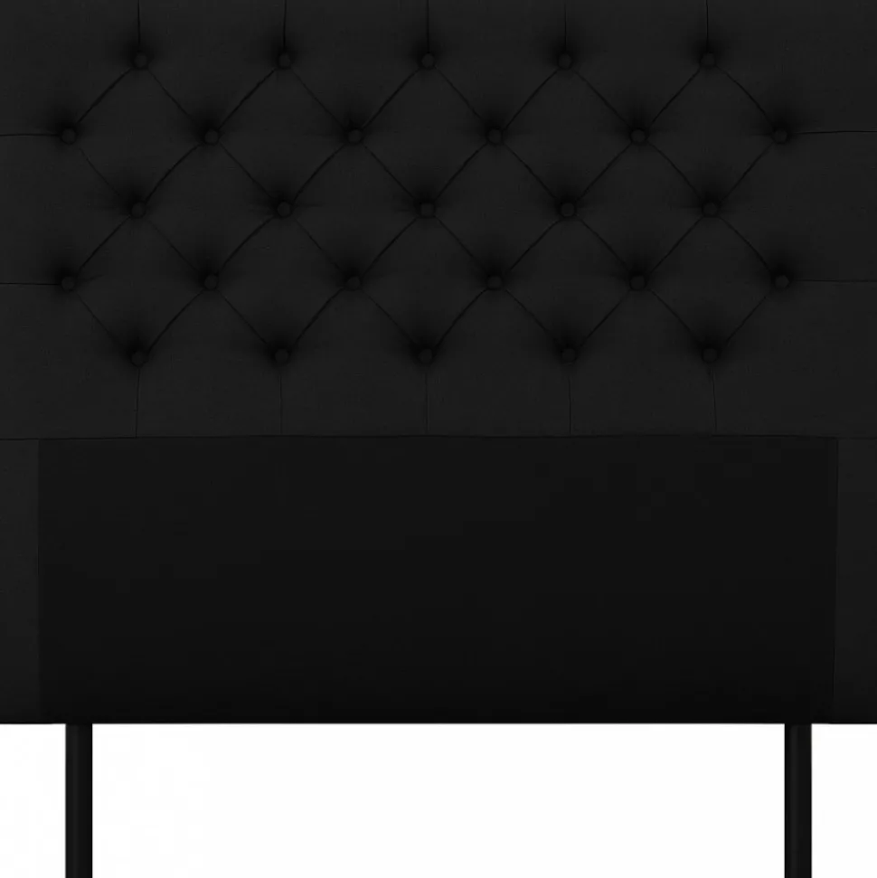 Presley sänggavel med knappar 160 cm - Svart