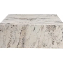 Prizma soffbord 90 x 90 cm - Vit marmor