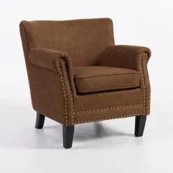 Professor fåtölj i brun vintage