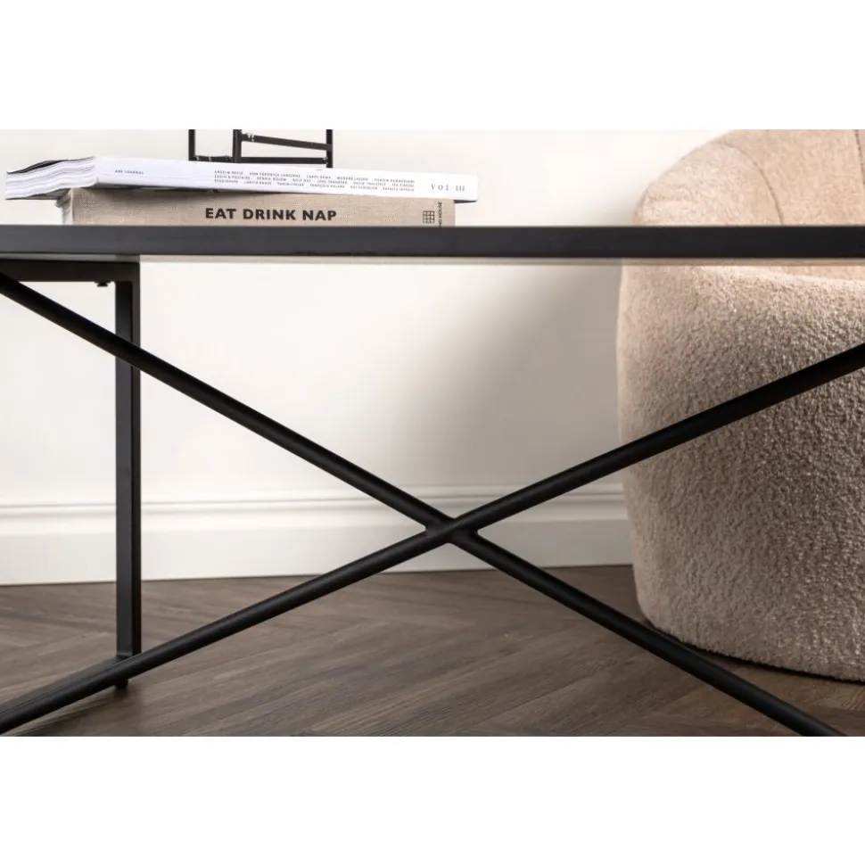 Pryor soffbord 110 x 70 cm - Svart