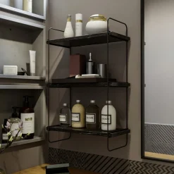 Pulalis vägghylla - Svart marmor