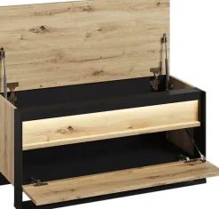 Quant hallbänk 92 cm - Artisan ek/svart