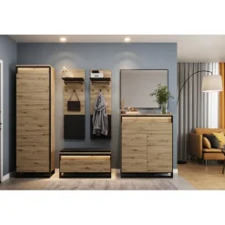 Quant hallbänk 92 cm - Artisan ek/svart