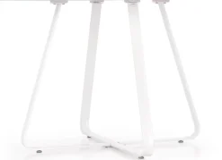 Raphael runt matbord 115 cm - Vit (Glas) / Metall