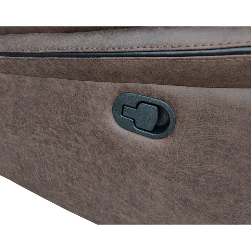 Reclinerfåtölj brun (Mikrofiber) - Riverdale