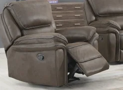 Reclinerfåtölj brun (Mikrofiber) - Riverdale + Textilrengöring för möbler