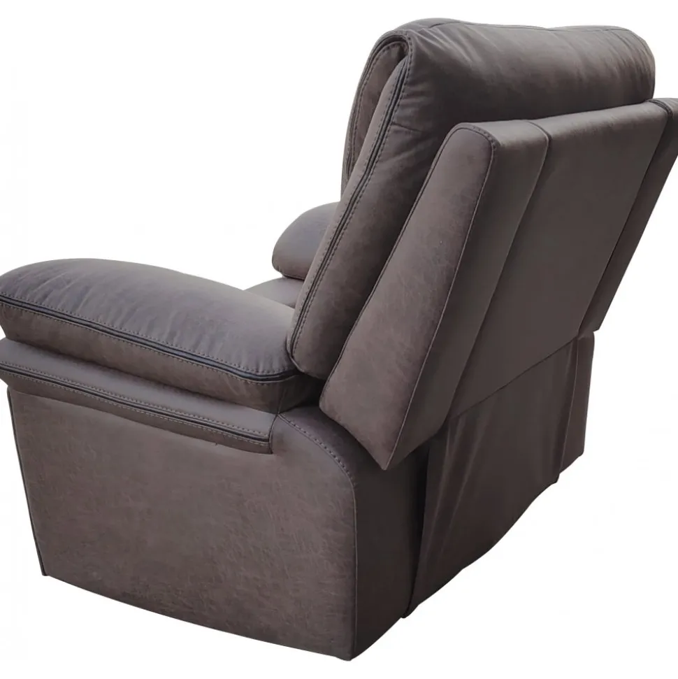 Reclinerfåtölj brun (Mikrofiber) - Riverdale + Textilrengöring för möbler