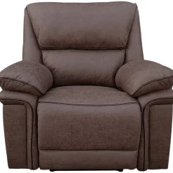 Reclinerfåtölj brun (Mikrofiber) - Riverdale + Fläckborttagare för möbler