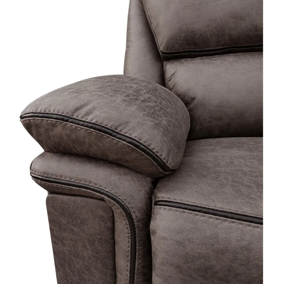 Reclinerfåtölj brun (Mikrofiber) - Riverdale + Fläckborttagare för möbler