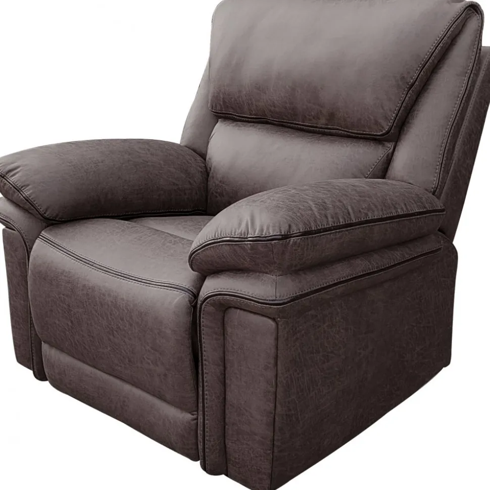 Reclinerfåtölj brun (Mikrofiber) - Riverdale + Fläckborttagare för möbler