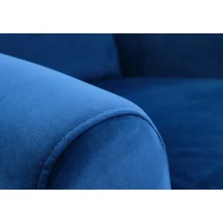 Reclinerfåtölj i blått tyg