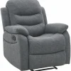 Reclinerfåtölj i grått tyg