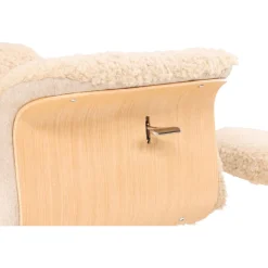 Reclinerfåtölj med fotpall Beige / Ek - Hagön
