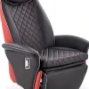 Reclinerfåtölj svart / röd - Camaro lyx + Textilrengöring för möbler
