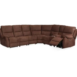 Recliner-hörnsoffa - 6-sits el-styrning