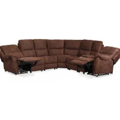 Recliner-hörnsoffa - 6-sits el-styrning